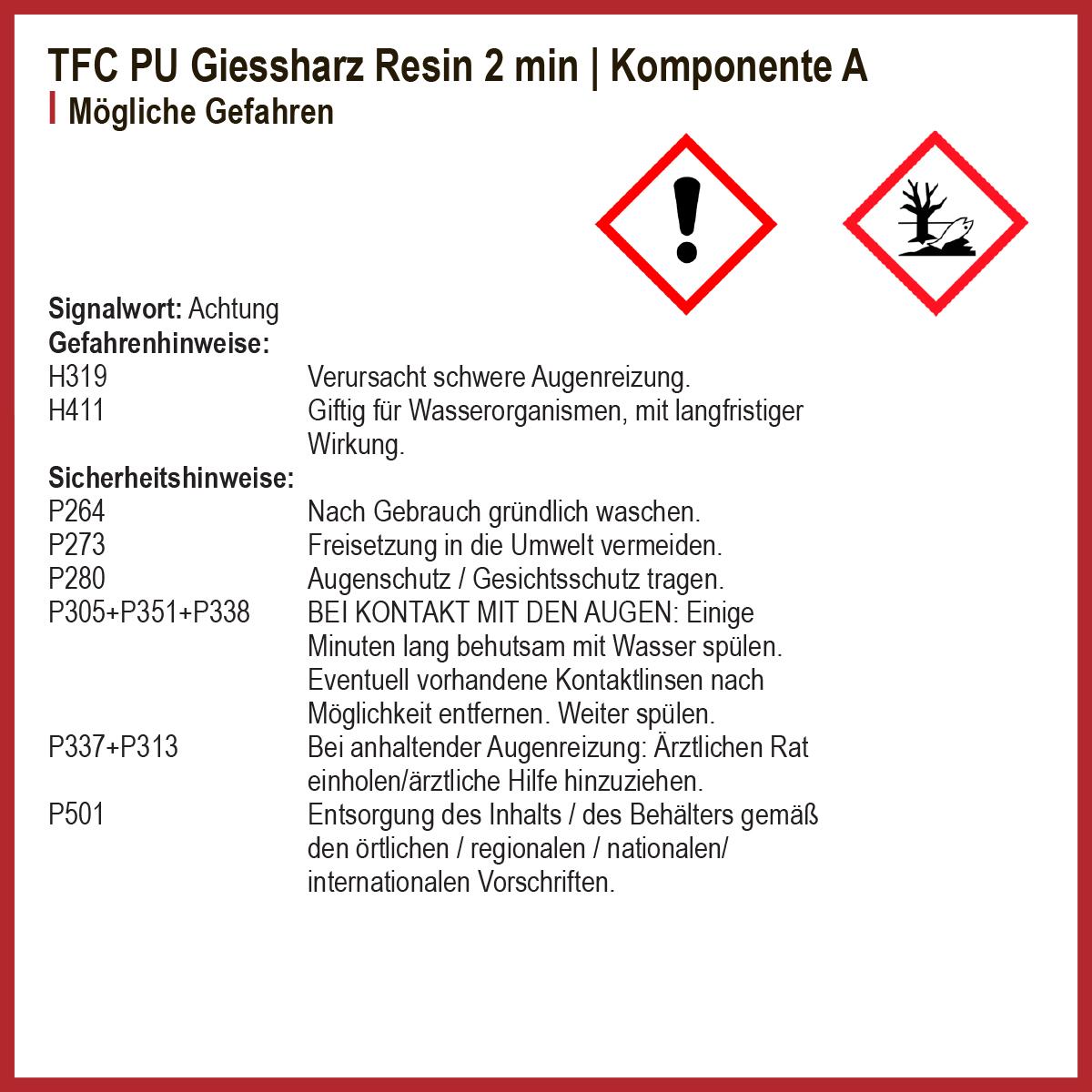 TFC PU Giessharz Resin 2min 1:1