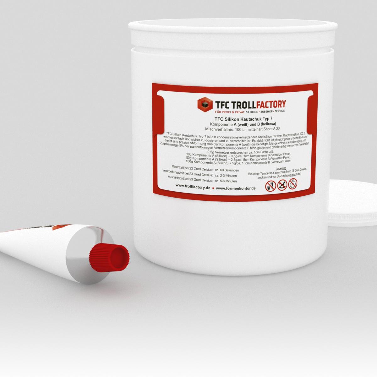 TFC Silikon Kautschuk Typ 7 Knetsilikon knetbar weich Shore 30 100:5
