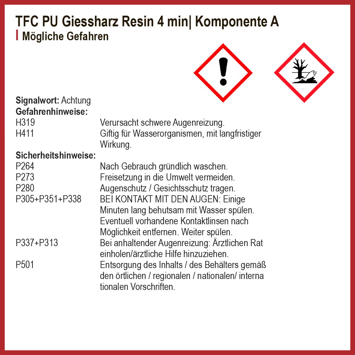 TFC PU Giessharz Resin 4min 1:1