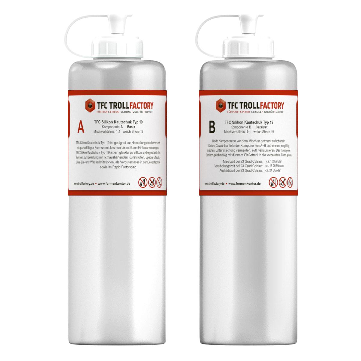 TFC Silikon Kautschuk Typ 19 transparent Shore 1:1 Special Effect